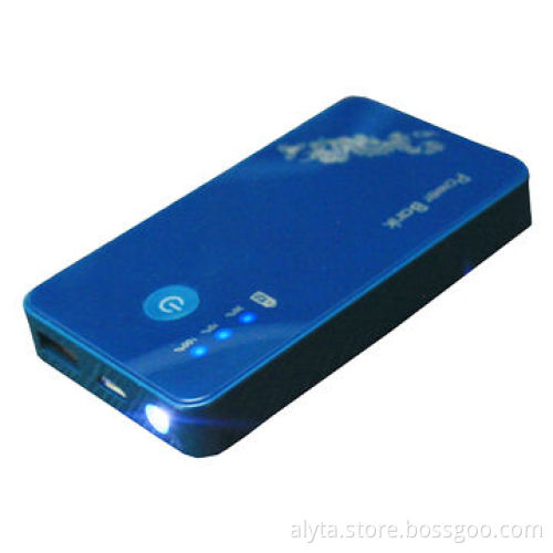 Power bank with LED flashlight function, colored drawing fashion design, 4000mAh capacity